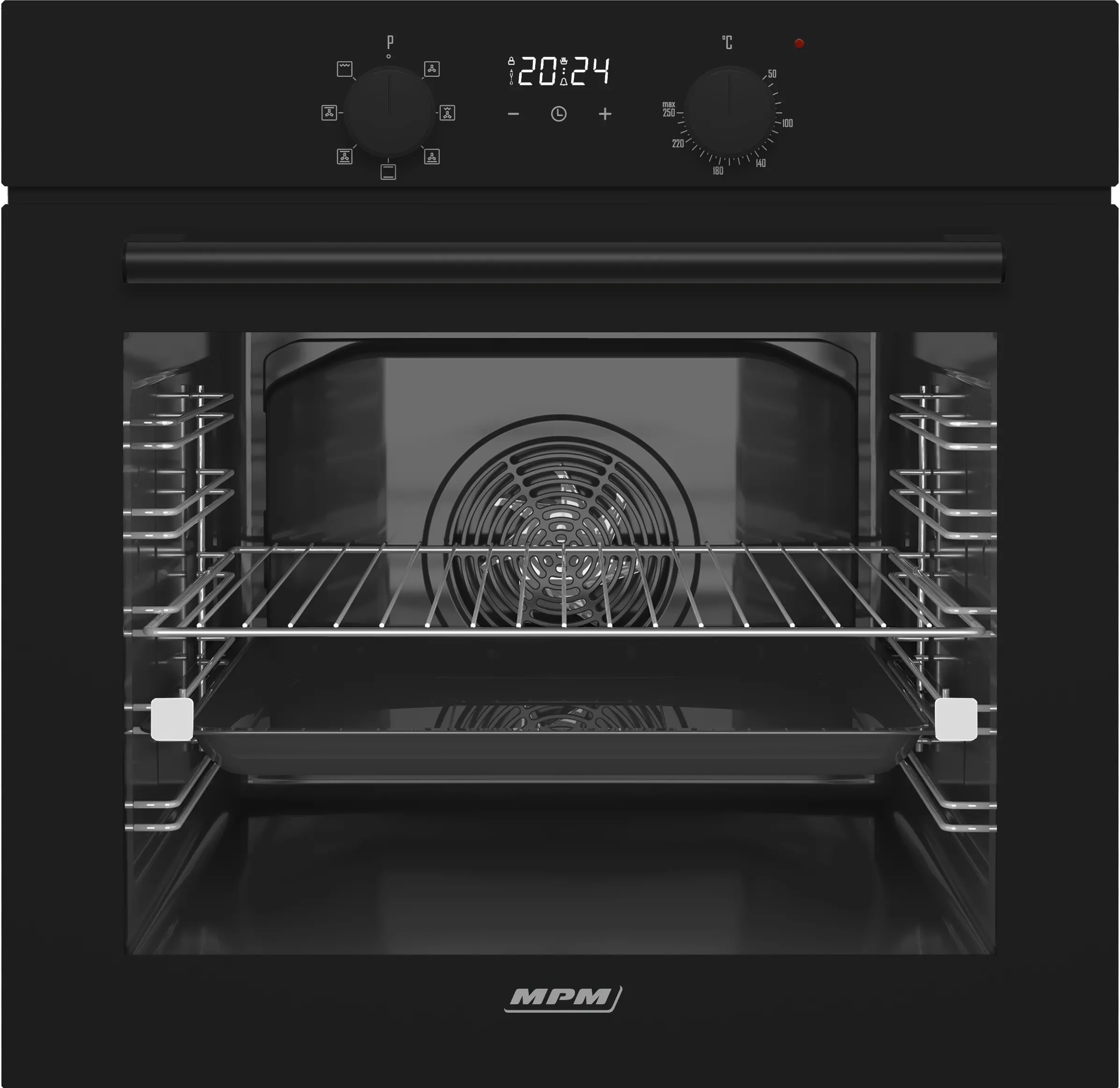 Piekarnik elektryczny MPM 63-BO-25 Termoobieg Czarny