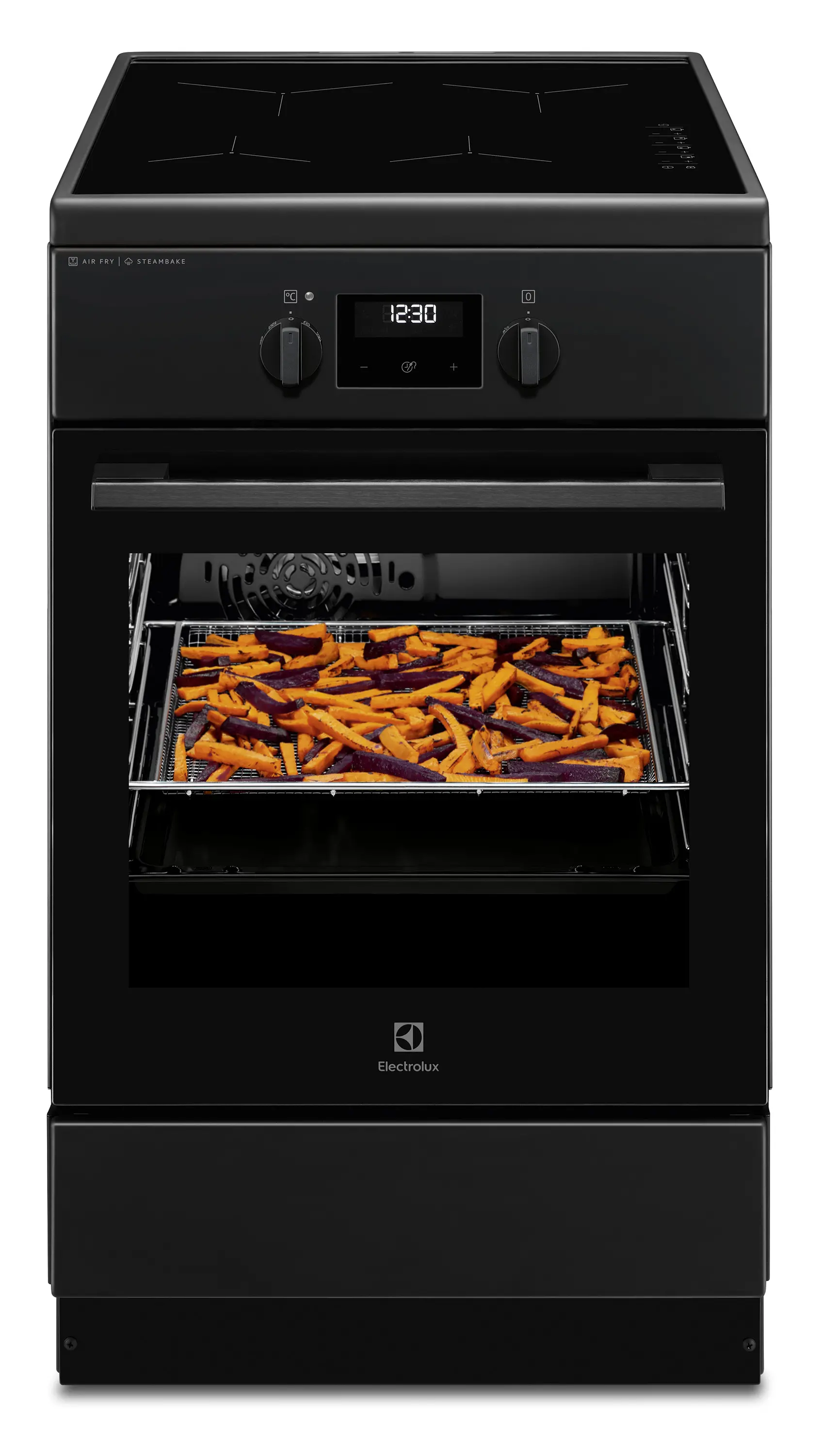 Kuchnia indukcyjna Electrolux 600 SteamBake LKI564266K Piekarnik parowy Termoobieg AirFry