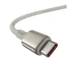 Kabel Baseus USB-C do USB-C Tungsten Gold 100W 2m Złoty