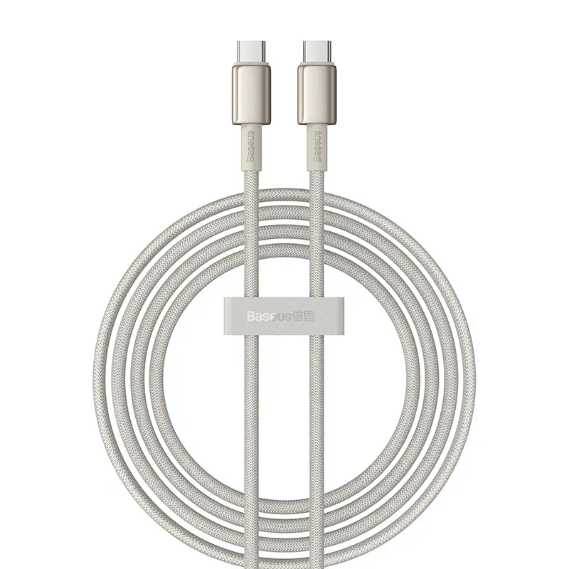 Kabel Baseus USB-C do USB-C Tungsten Gold 100W 2m Złoty