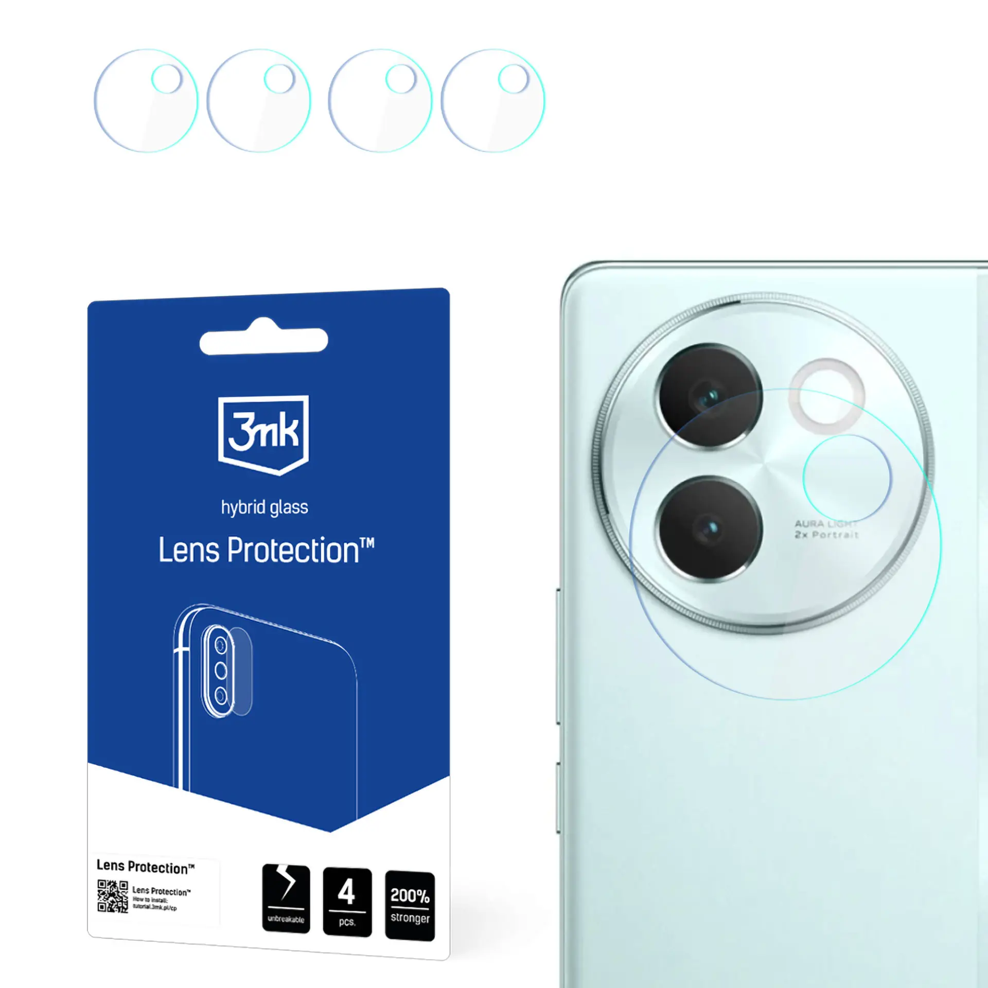 Szkło hybrydowe 3mk Lens Protection do Vivo V30e