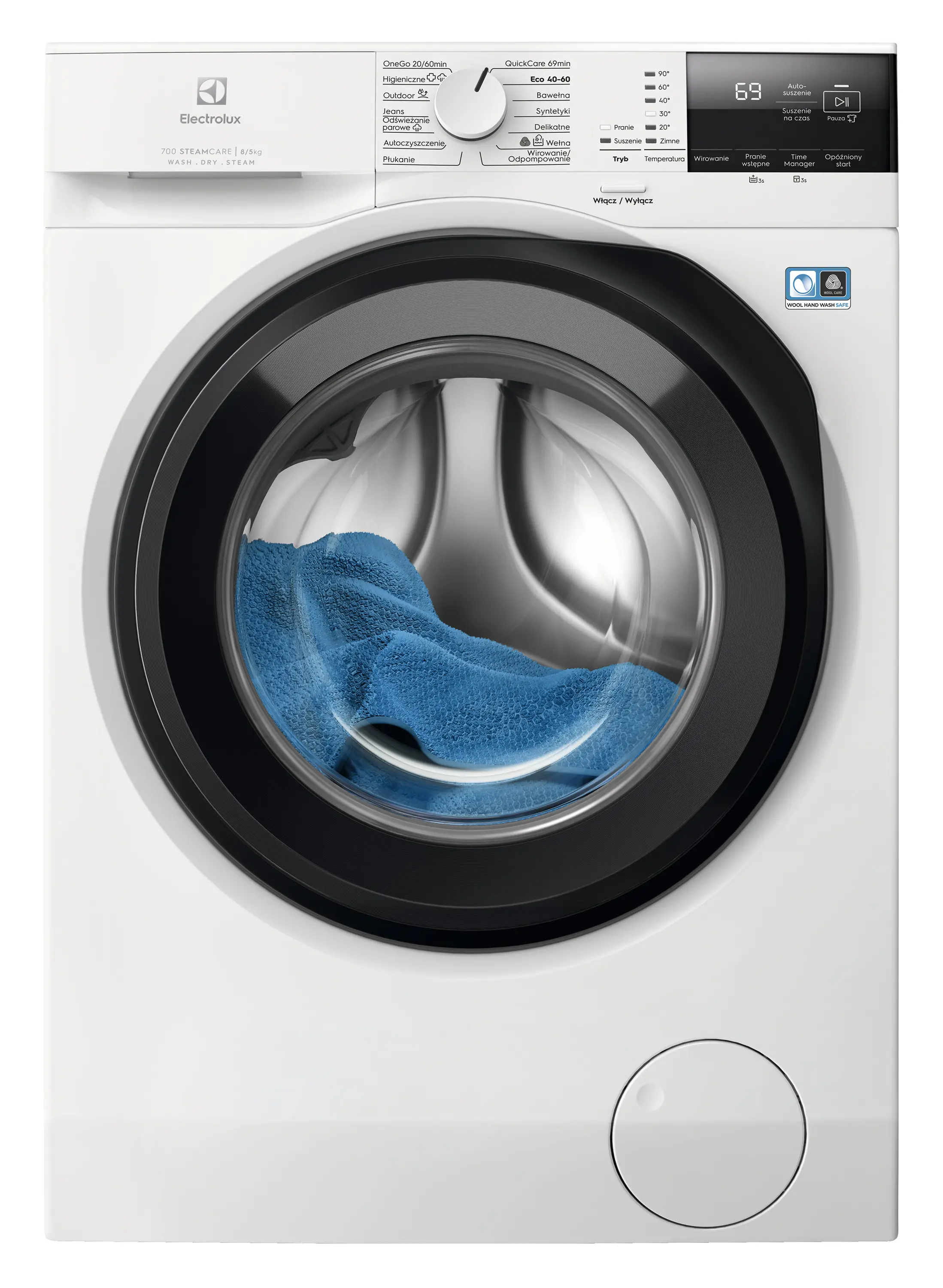Pralko-suszarka Electrolux 700 SteamCare EW7W2682P 57,1cm 8kg/5kg