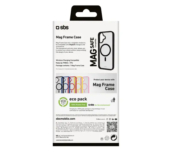 SBS Mag Frame TEMAGCOLIP1667K do iPhone 16 Plus Czarny
