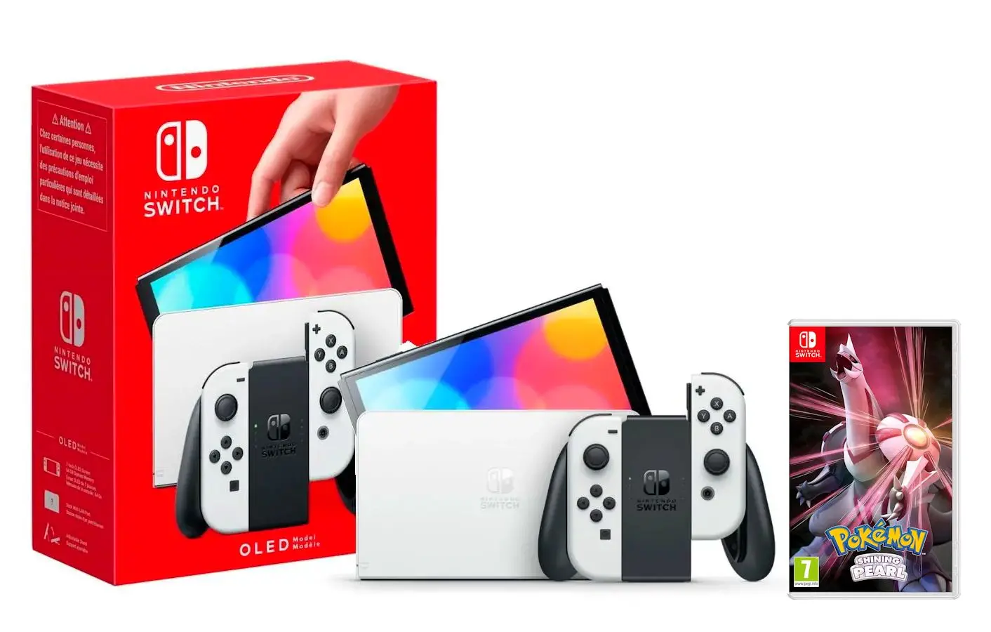 Konsola Nintendo Switch OLED Biały + Pokemon Shining Pearl