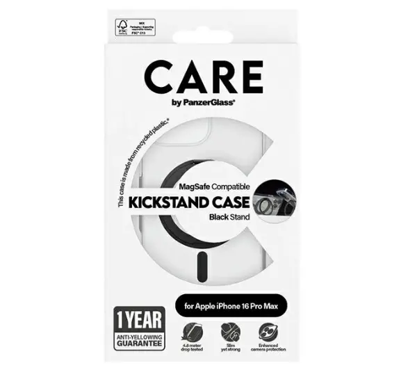 PanzerGlass Kickstand Case MagSafe do iPhone 16 Pro Max Czarny