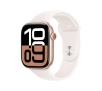 Apple Watch Series 10 GPS  42mm aluminium różowe złoto pasek sportowy w kolorze łagodnego różu M/L