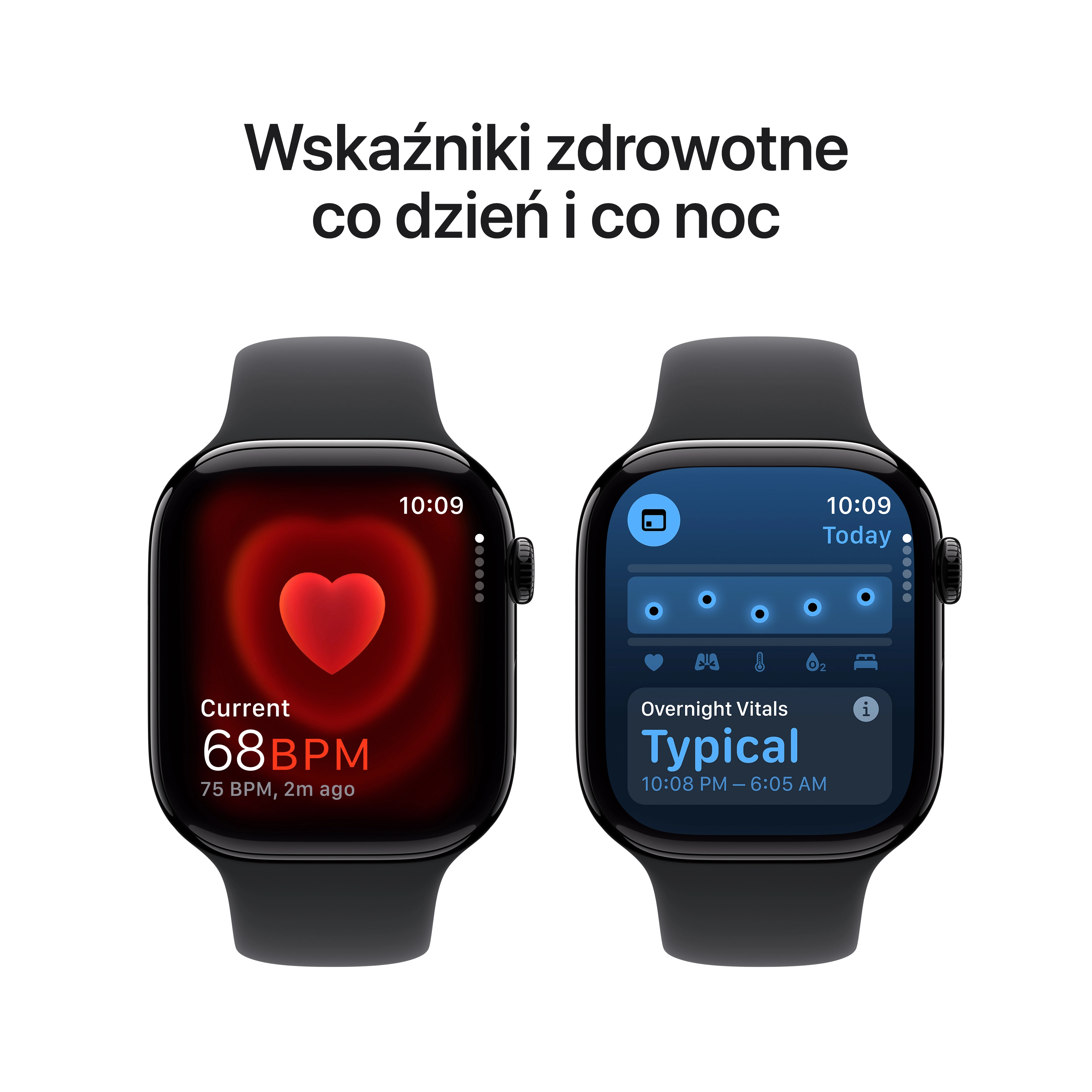 Apple Watch Series 10 GPS 42mm aluminium onyks pasek sportowy czarny M/L