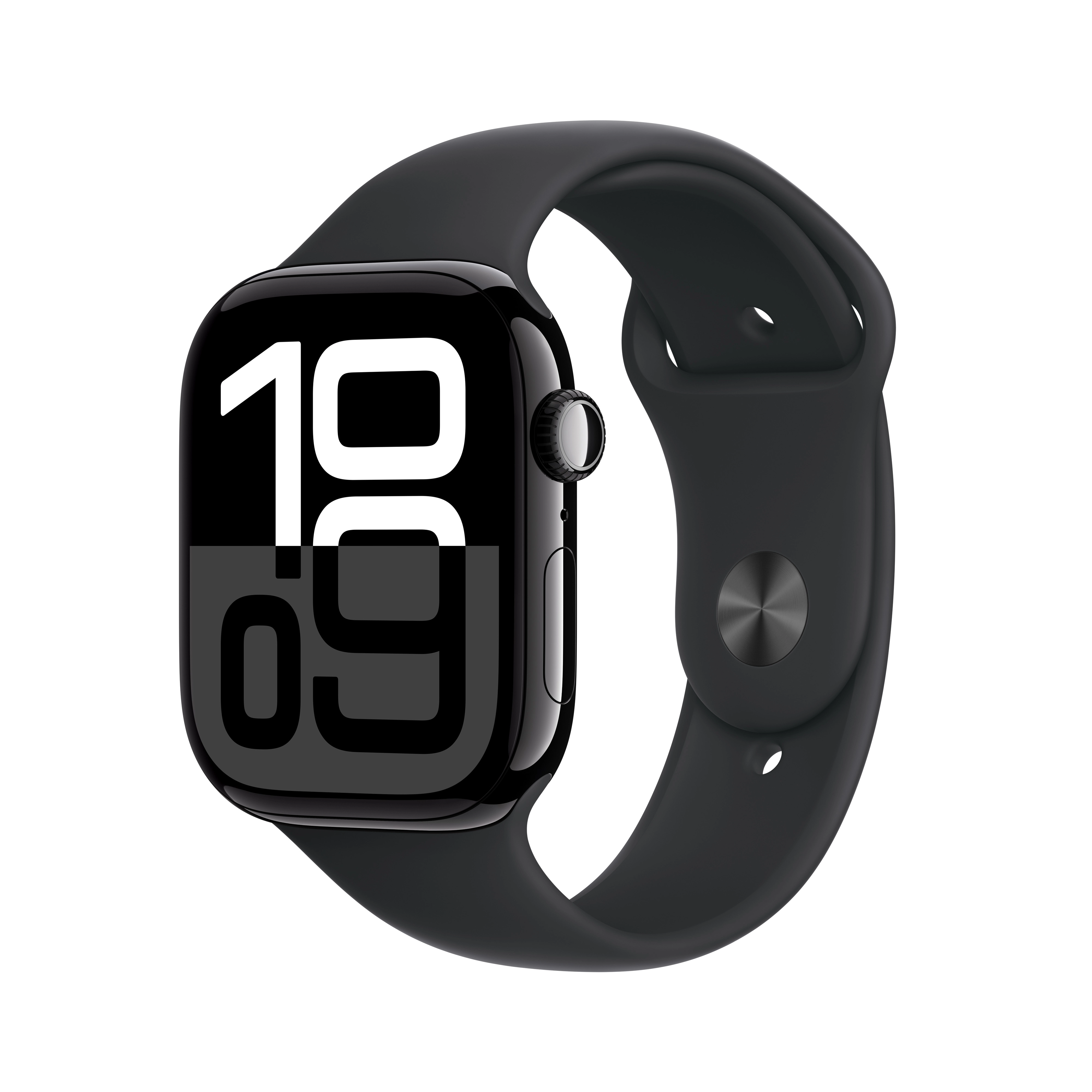 Apple Watch Series 10 GPS 42mm aluminium onyks pasek sportowy czarny M/L