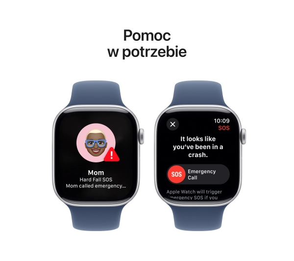 Apple Watch Series 10 GPS AI 46mm z aluminium srebrny pasek sportowy denim S/M - ⚡ EURO HIT CENOWY! ⚡ - Kup na Raty - RRSO 0%