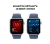 Apple Watch SE 2gen GPS koperta 44mm z aluminium Srebrny pasek sportowy Denim M/L