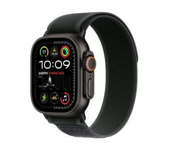 Apple Watch Ultra 2 GPS + Cellular koperta z tytanu czarna 49mm opaska Trail czarny M/L
