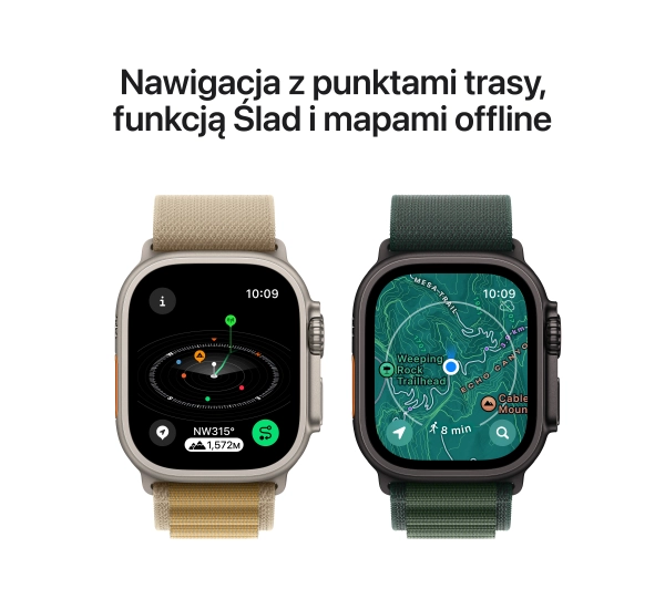 Apple Watch Ultra 2 GPS + Cellular koperta z tytanu 49mm opaska Trail niebieski S/M - Kup na Raty - RRSO 0%