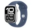 Smartwatch Apple Watch Series 10 GPS + Cellular koperta 46mm aluminium srebrne pasek sportowy denim S/M