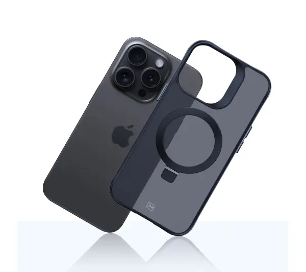 3mk Smoke Case Mag&Stand do iPhone 15 Pro Max Czarny