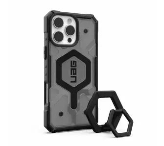 Etui UAG Bundle Pathfinder Clear Case Magsafe agnetic Ring with Stand & Grip do iPhone 16 Pro Max Ash