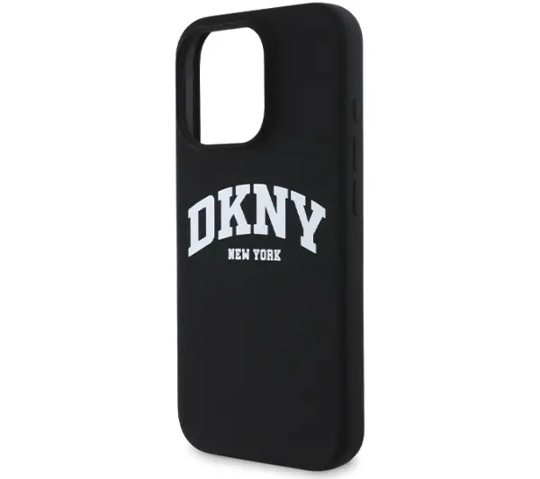DKNY Silicone White Printed Logo MagSafe do iPhone 16 Pro Max Czarny