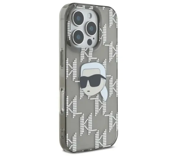 Karl Lagerfeld IML Karl Head Electroplated do iPhone 16 Pro Czarny