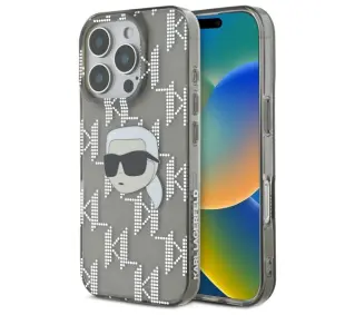 Karl Lagerfeld IML Karl Head Electroplated do iPhone 16 Pro Czarny