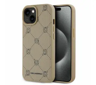 Karl Lagerfeld MagSafe Karl Heads do iPhone 15 Beżowy