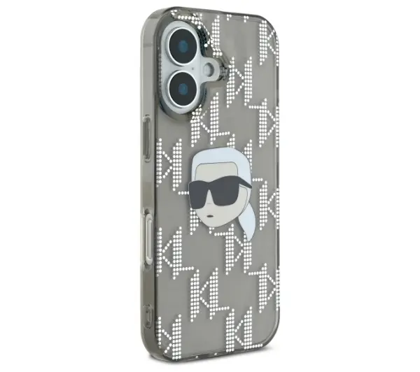 Karl Lagerfeld IML Karl Head Electroplated do iPhone 16 Czarny