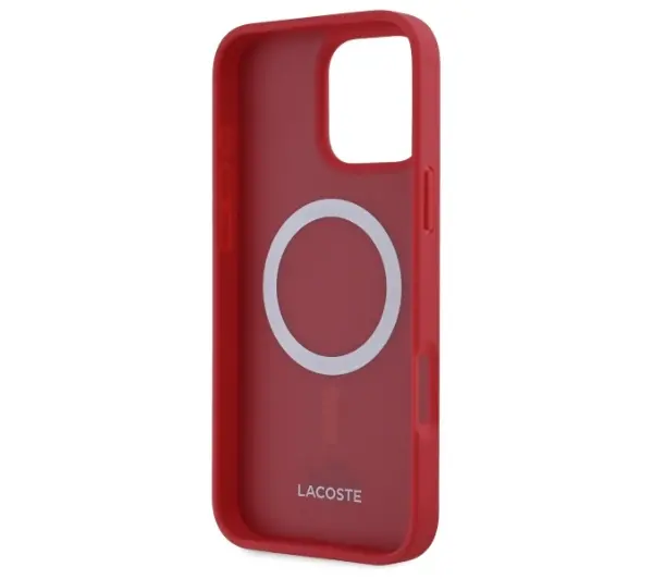 Lacoste Iconic Petit Pique MagSafe do iPhone 16 Pro Czerwony