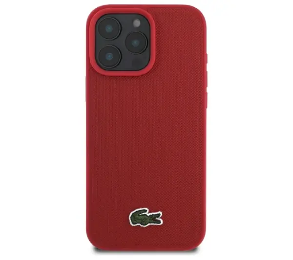 Lacoste Iconic Petit Pique MagSafe do iPhone 16 Pro Czerwony