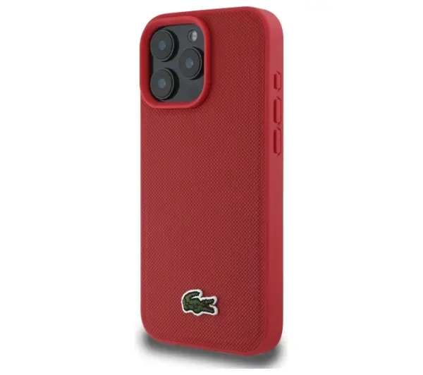 Lacoste Iconic Petit Pique MagSafe do iPhone 16 Pro Czerwony