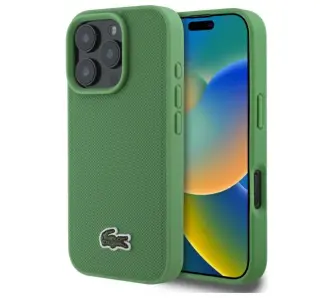 Etui Lacoste Iconic Petit Pique MagSafe do iPhone 16 Pro Zielony