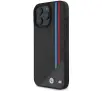 Etui BMW M Meshed Tricolor Stripes MagSafe do iPhone 16 Czarny