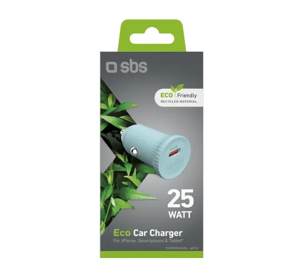 SBS ECO Car GRS USB-C 25W Niebieski