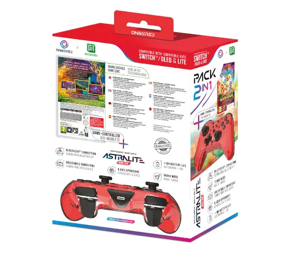 Oniverse Astralite Mira Red do PC Nintendo Switch Android iOS Bezprzewodowy Niebieski + gra