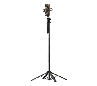 Selfie stick Hurtel WH181DY1S 1,75m z podwójną lampą Czarny