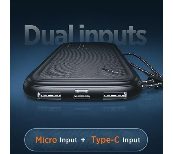 USAMS PB56 10000mAh 10W Czarny - ⚡ EURO HIT CENOWY! ⚡