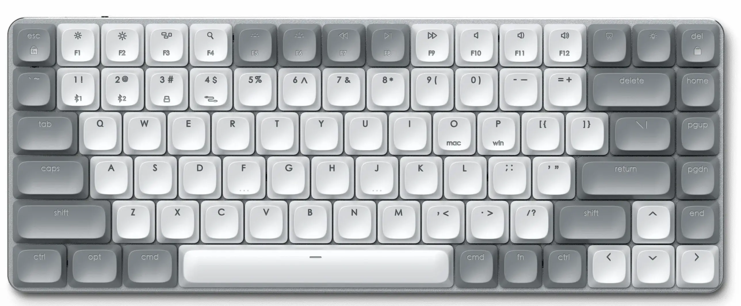 Klawiatura mechaniczna Satechi SM1 Slim Brown Switches Biały