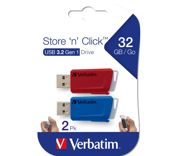 Verbatim Store'n'Click 32GB USB 3.2 Gen 1 2szt.