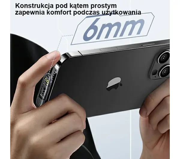 USAMS USB-C do Lightning PD 20W Fast Charging Iceflake Series 1,2m Biały