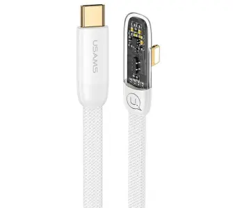Kabel USAMS USB-C do Lightning PD 20W Fast Charging Iceflake Series 1,2m Biały