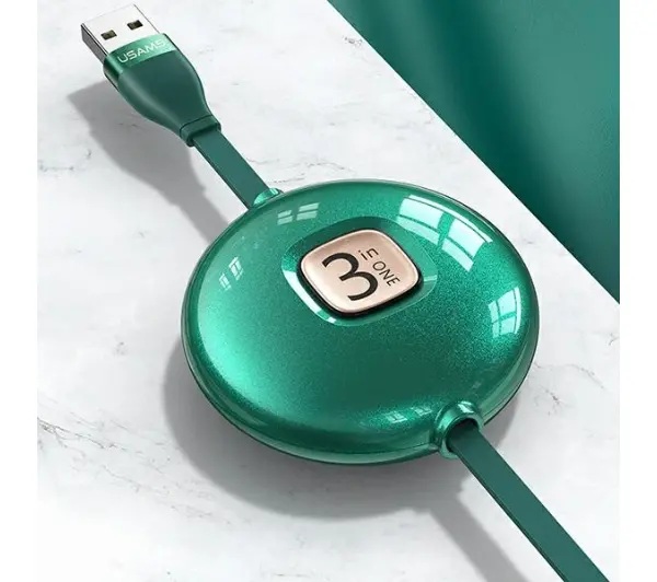 USAMS 3w1 USB do lightning/microUSB/USB-C 1m Niebieski
