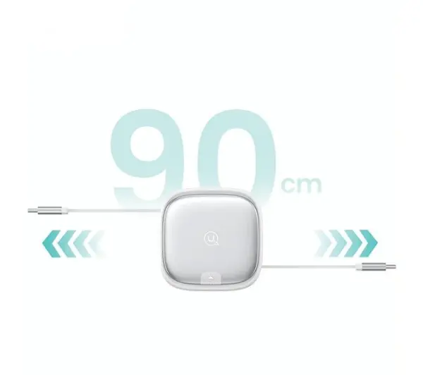 USAMS 3w1 USB-C do microUSB/USB-C/Lightning 60W Srebrny