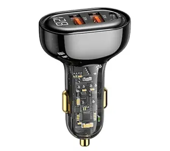 Ładowarka samochodowa USAMS 2xUSB+1xUSB-C 125W Fast Charge Czarny
