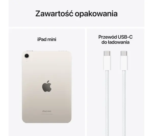 Apple iPad mini 7 gen 8,3" 256GB Funkcje AI Wi-Fi Księżycowa poświata - Kup na Raty - RRSO 0%
