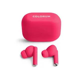 Słuchawki bezprzewodowe Colorum CTWS-02 Magenta Dokanałowe Bluetooth 5.3 Czerwony