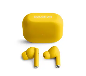 Słuchawki bezprzewodowe Colorum CTWS-02 Yelloa Dokanałowe Bluetooth 5.3 Żółty