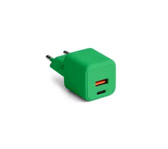 Ładowarka sieciowa Colorum COLORUM USB-A + USB-C PD 30W Zielony