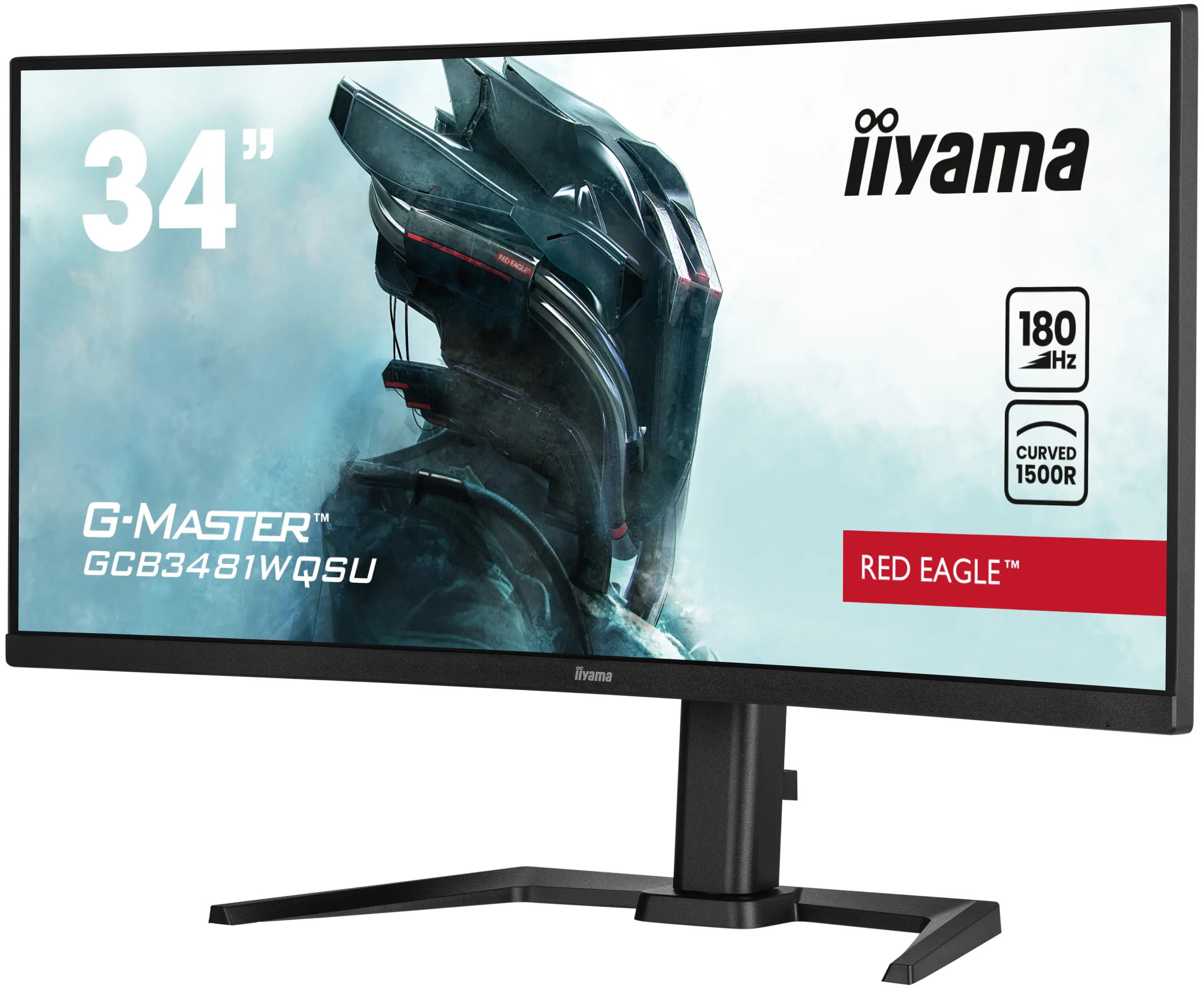 Monitor iiyama G-Master Red Eagle GCB3481WQSU-B1 34" UWQHD VA 180Hz (100Hz HDMI) 0,3ms MPRT Zakrzywiony Gamingowy