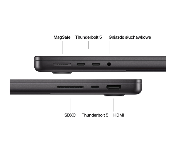 Apple MacBook Pro 2024 14,2" M4 Pro 24GB RAM 512B Dysk macOS Gwiezdna Czerń Funkcje AI - Kup na Raty - RRSO 0%