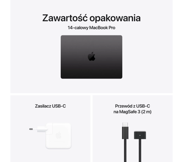 Apple MacBook Pro 2024 14,2" M4 Pro 24GB RAM 512B Dysk macOS Gwiezdna Czerń Funkcje AI - Kup na Raty - RRSO 0%