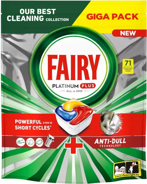 Kapsułki do zmywarki Fairy Platinum Plus All In One Lemon 71szt.