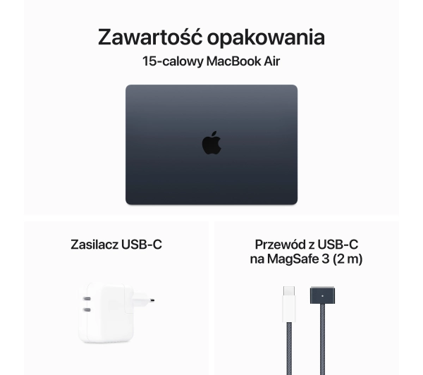 Apple MacBook Air 2024 15,3" M3 24GB RAM 512GB Dysk macOS Północ - Kup na Raty - RRSO 0%