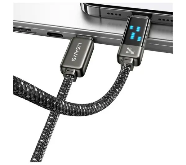 USAMS USB-C do Lightning 30W 1,2m Czarny